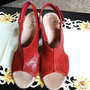 Clark's Lafely Rosen Wedge Sandals, Size 8.5